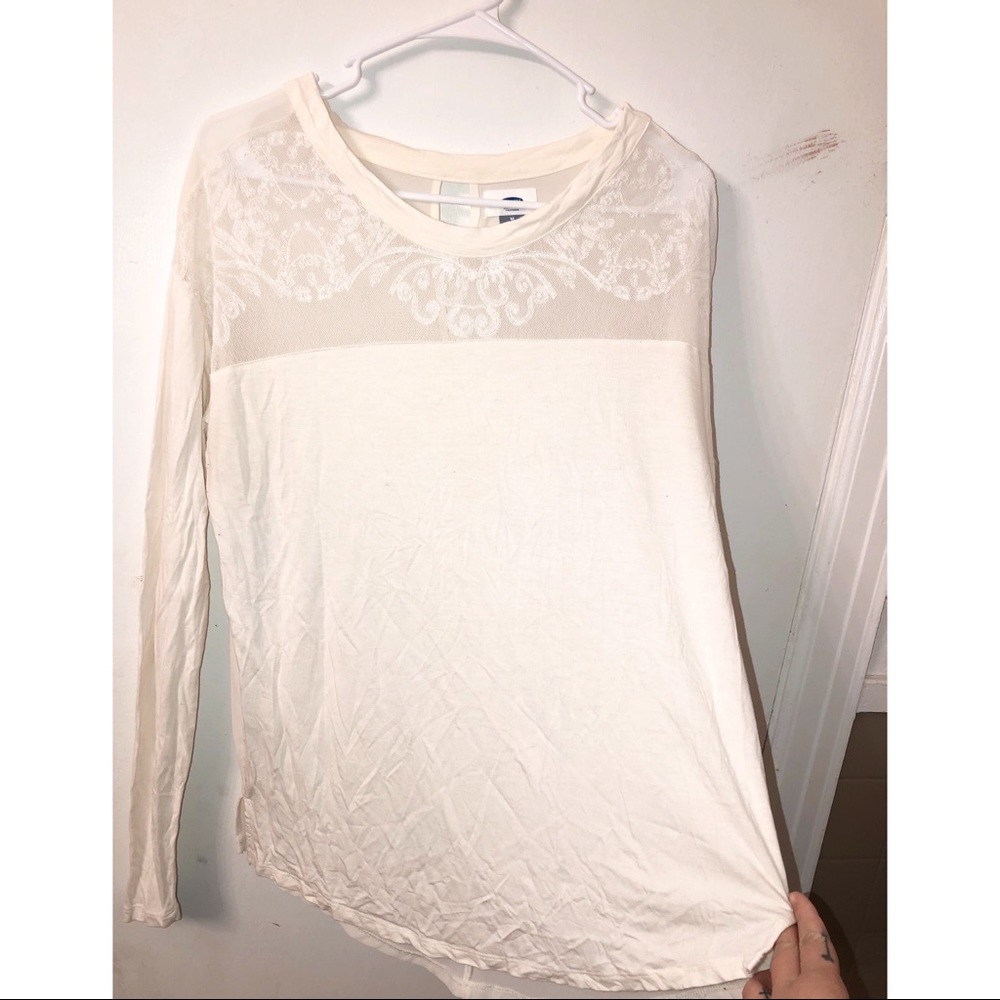 Cream Long Sleeve shirt